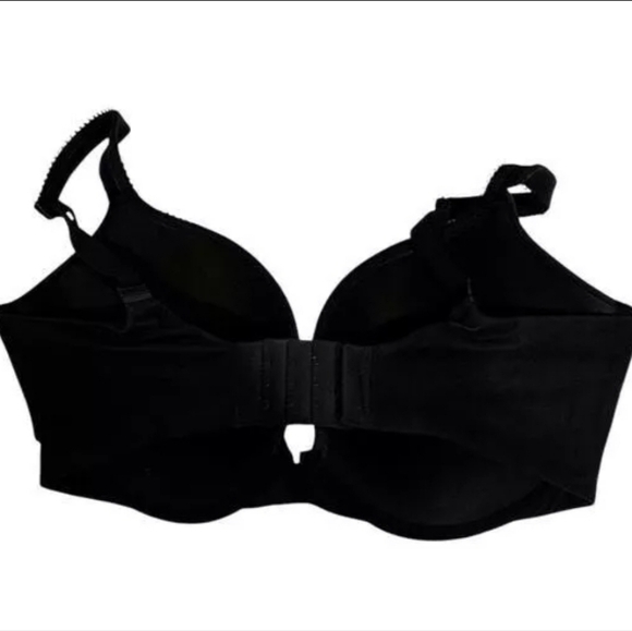 Black Full-Coverage Bra with Smooth Seamless Cups - Picture 6 of 8